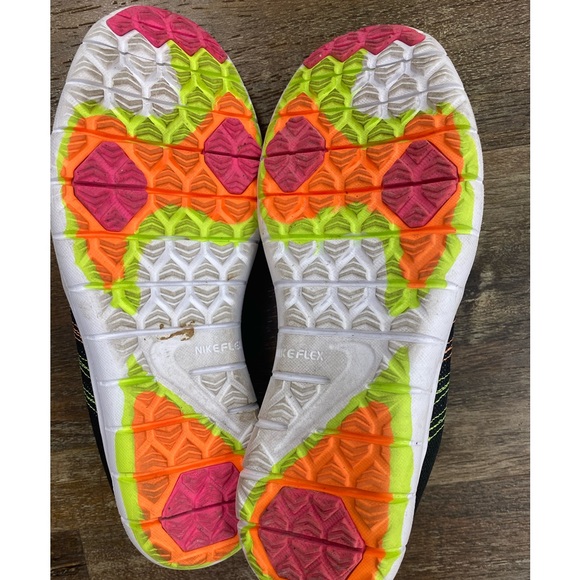 Nike Womens Used Flex Adapt Training Shoes Black Green and Pink💕Size 81/2💕 - Picture 9 of 10